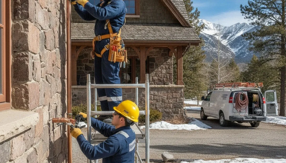 Plumber repairing a pipe in Billings, MT for plumbing repair service