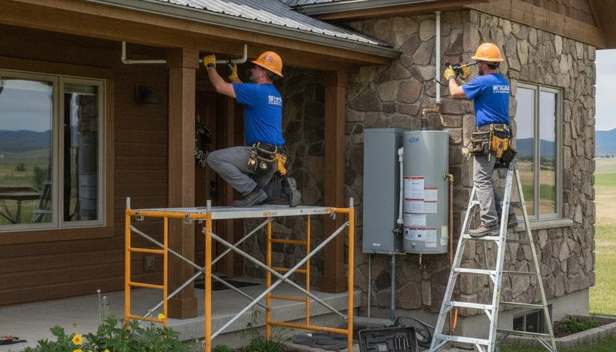 Plumber repairing a pipe in Billings, MT for plumbing repair service